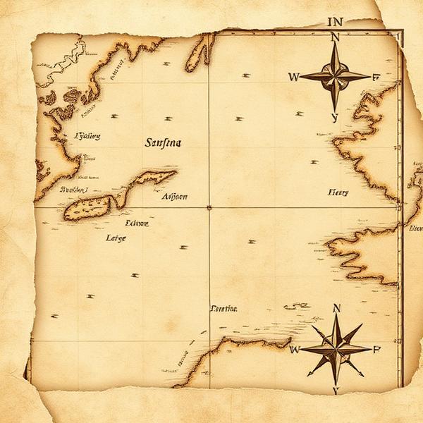 Fragment of a fifteenth-century hand-drawn map